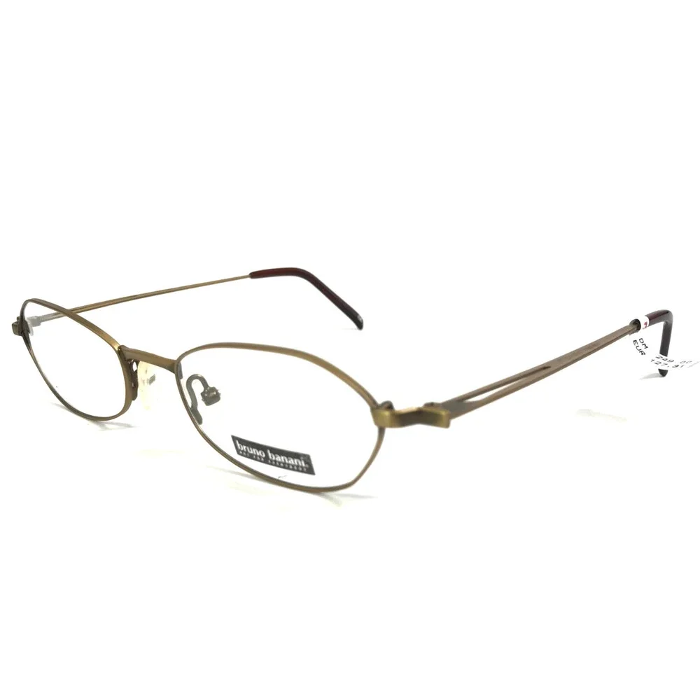 Bruno Banani Eyeglasses Frames BB-016 014 Antique Gold Oval Full Rim 50-20-135